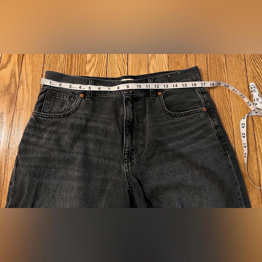 Madewell Super Wide Leg Black Jeans Size 30 - Picture 7 of 13